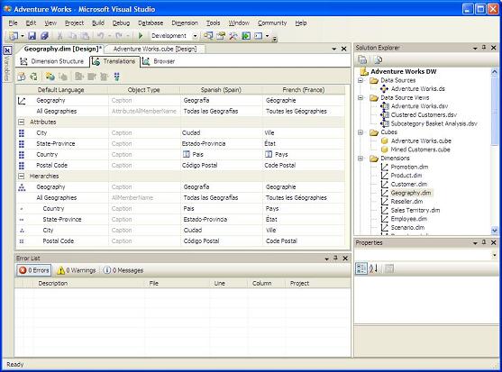 Dimension Translation Tab Dimension Translation Tab